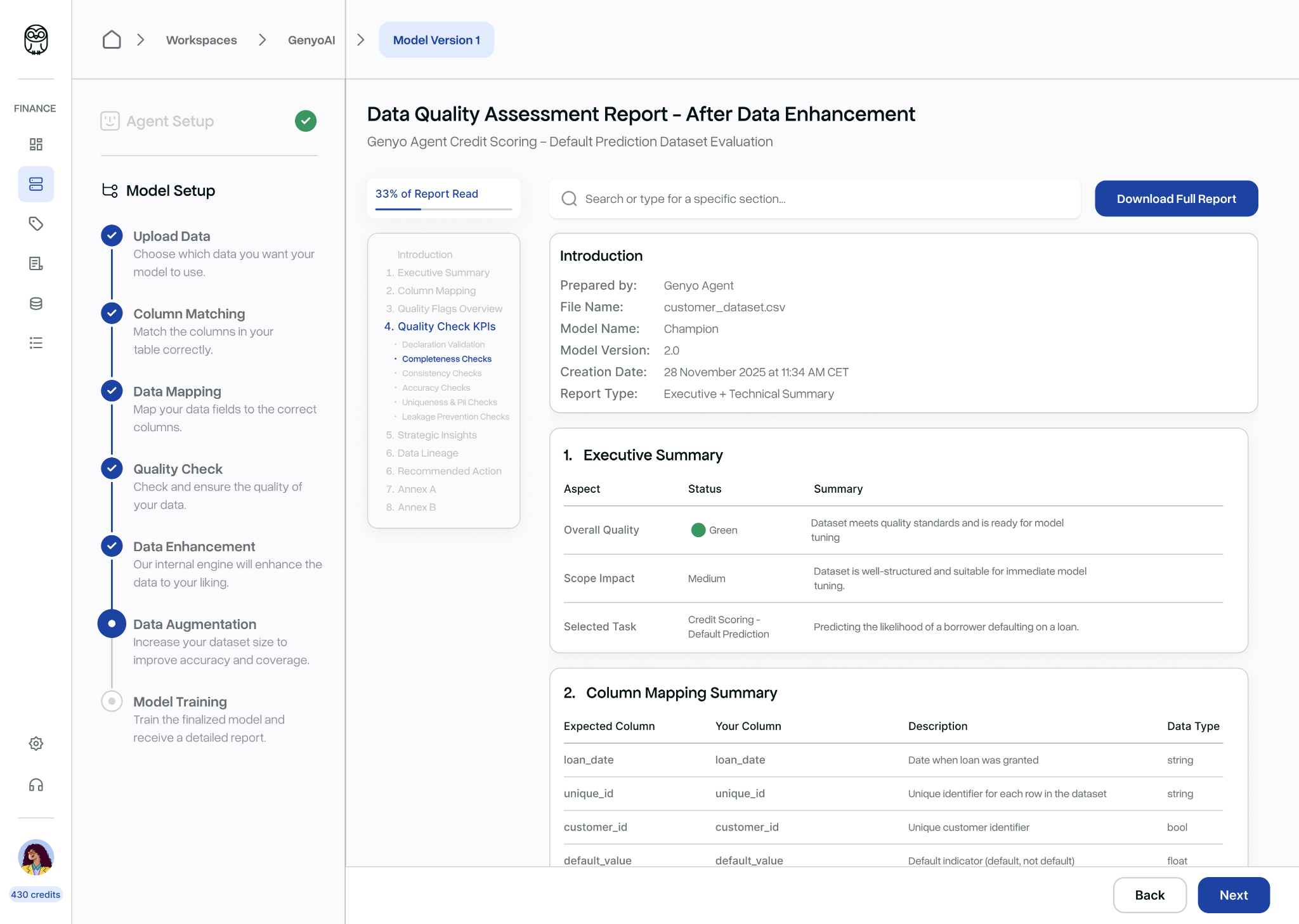 Risk monitoring dashboards