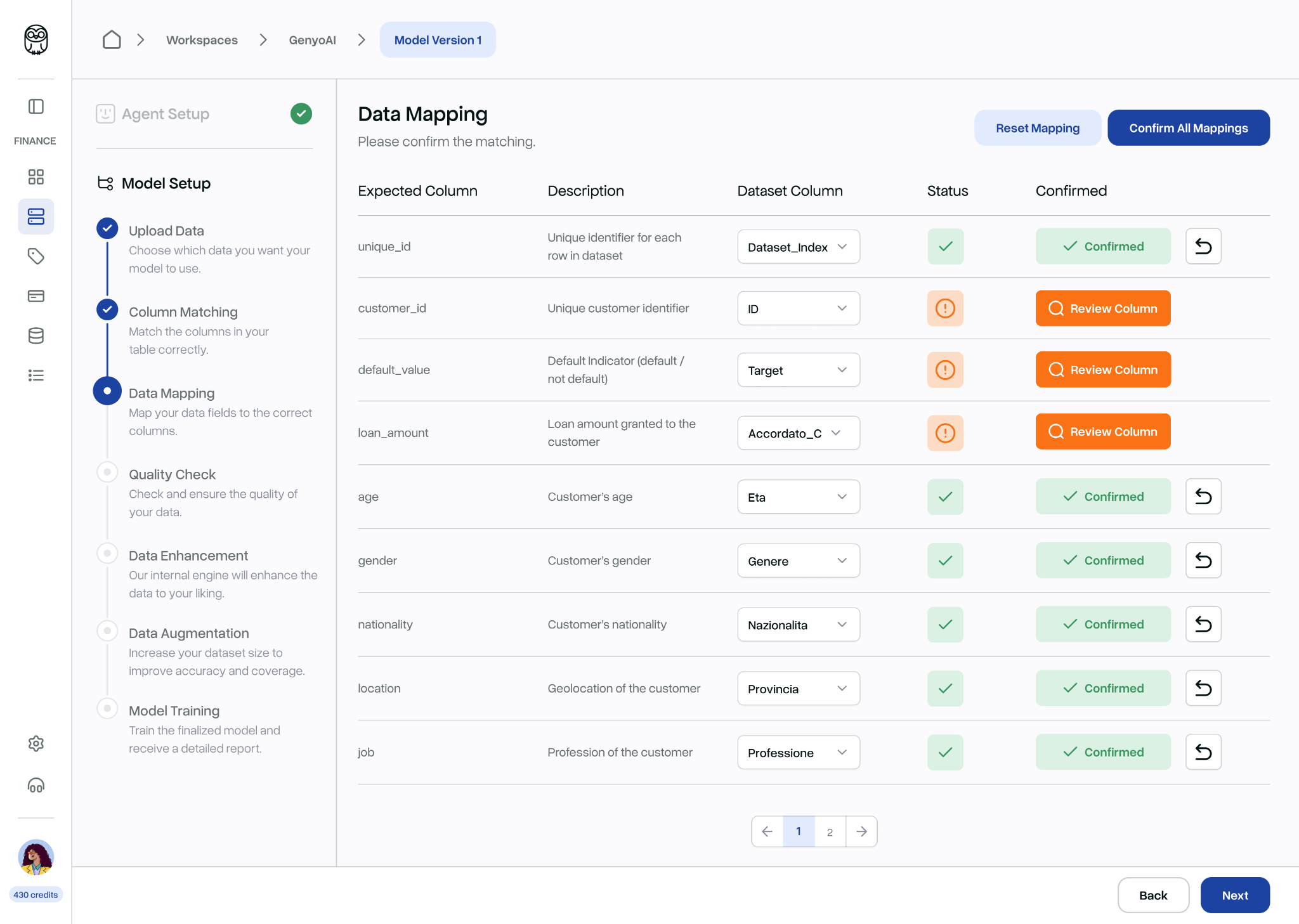 Upload and fix datasets