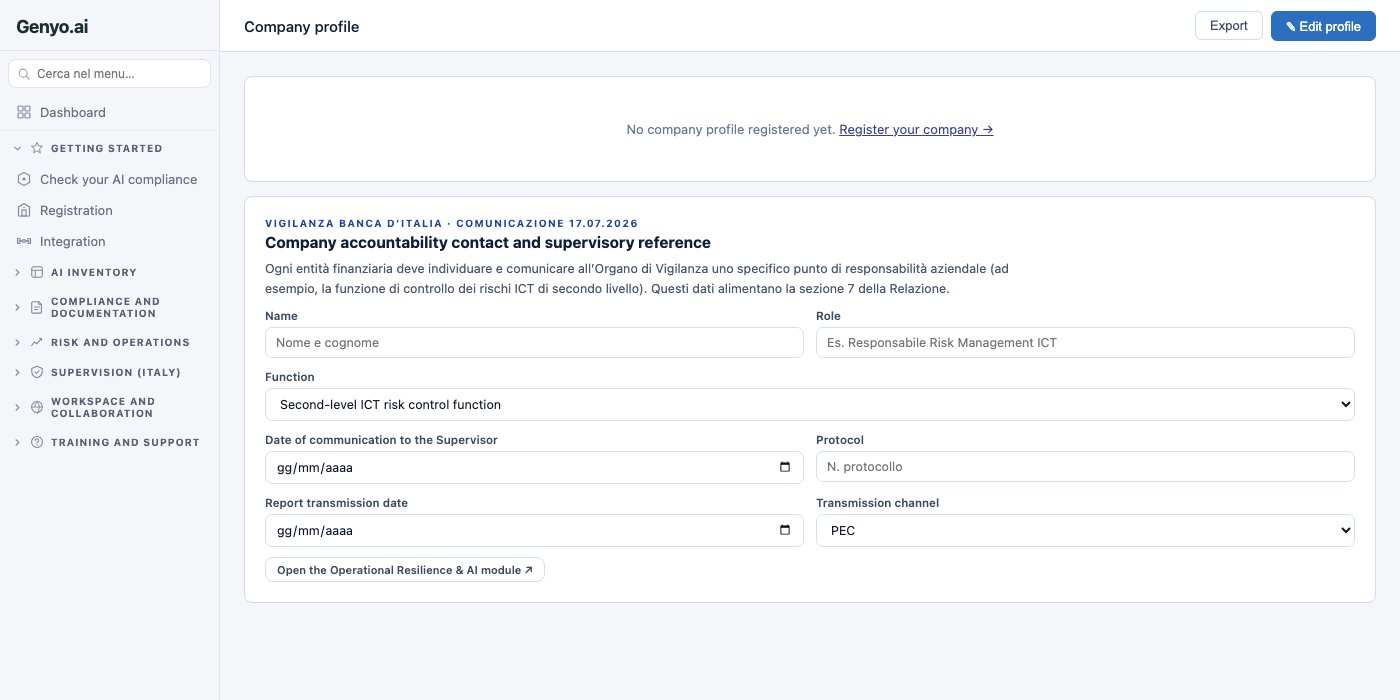 Company profile screenshot