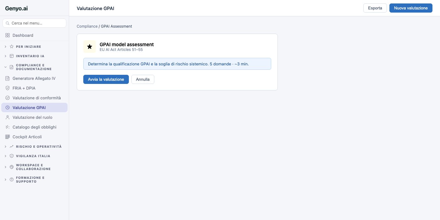 Valutazione GPAI screenshot